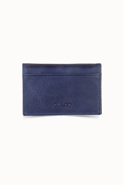 Guard - Guard Antique Navy Blue Leather Card Holder