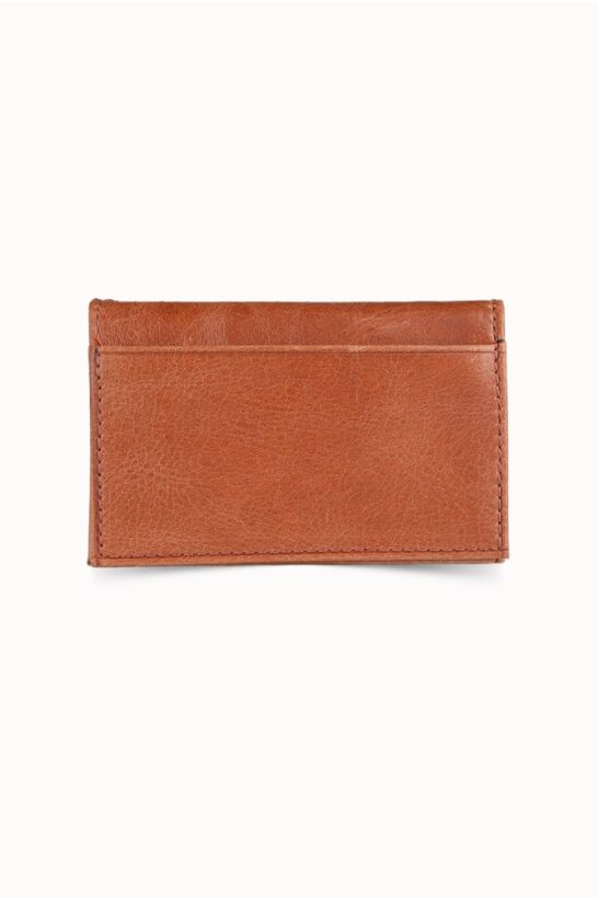 Guard Antique Tan Leather Card Holder