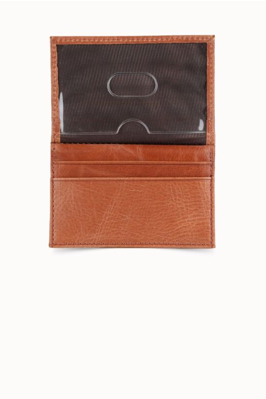 Guard Antique Tan Leather Card Holder