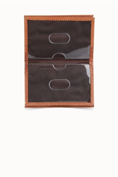 Guard Antique Tan Leather Card Holder - Thumbnail