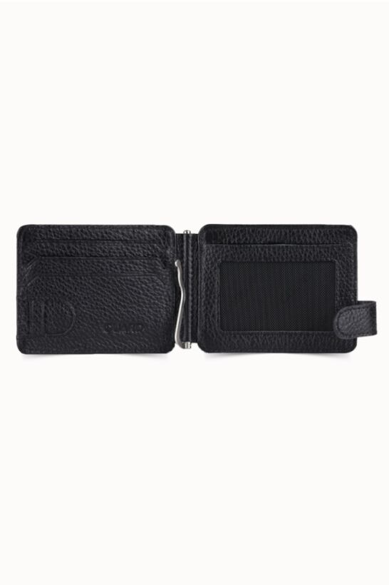Guard Matte Black Clip-on Leather Card Holder