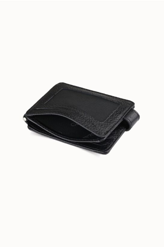 Guard Matte Black Clip-on Leather Card Holder