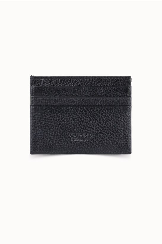 Guard Black Glossy Leather Card Holder