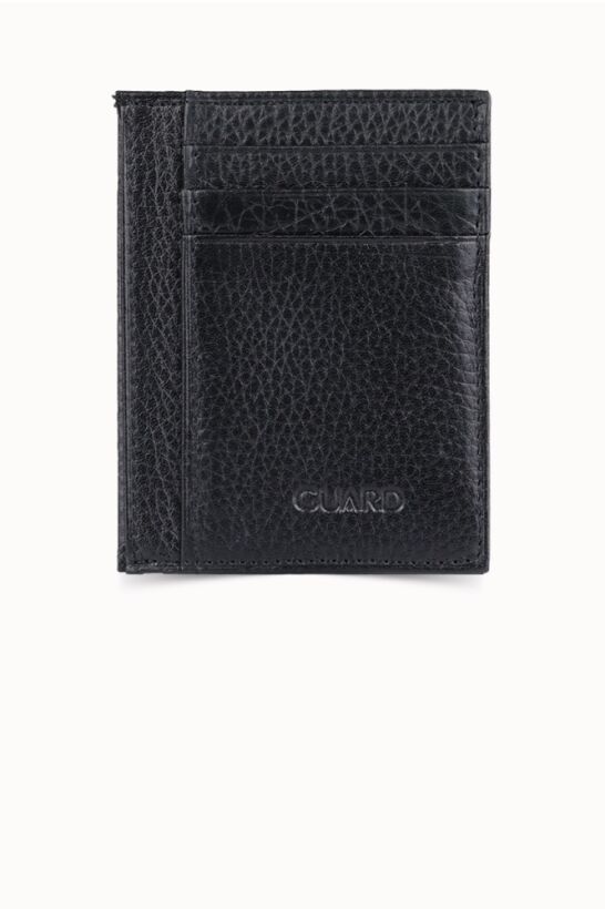 Guard Black Glossy Leather Card Holder