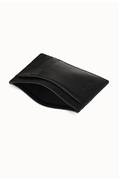 Guard Black Glossy Leather Card Holder - Thumbnail