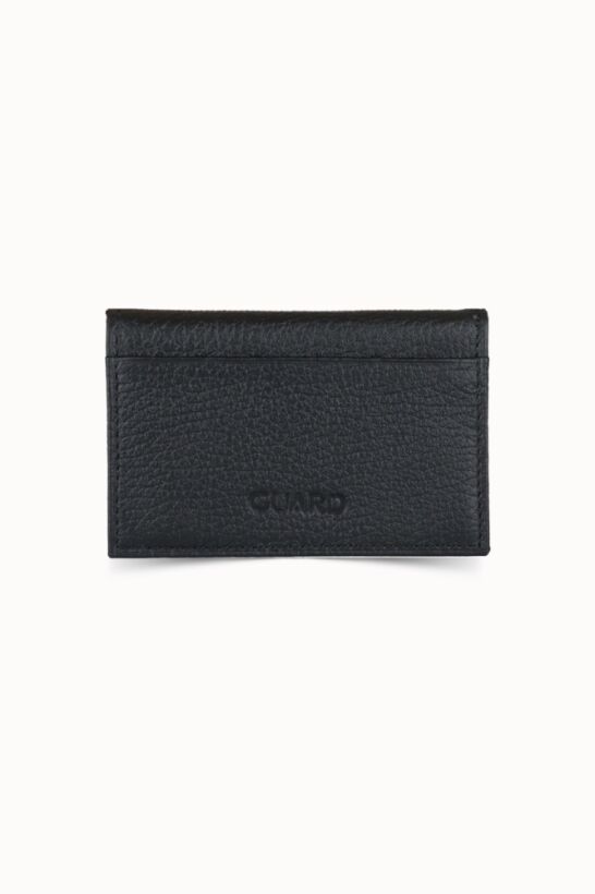 Guard Black Leather Card Holder
