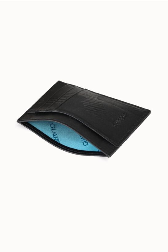 Guard Black Military Camouflage Print Leather Card Holder