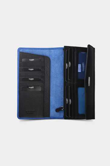 Guard Blue Black Pastel Leather Women's Wallet - Thumbnail