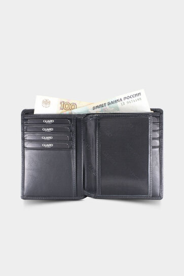 Guard Classic Black Leather Men's Wallet - Thumbnail