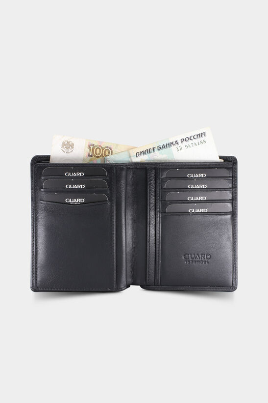 Guard Classic Black Leather Men's Wallet