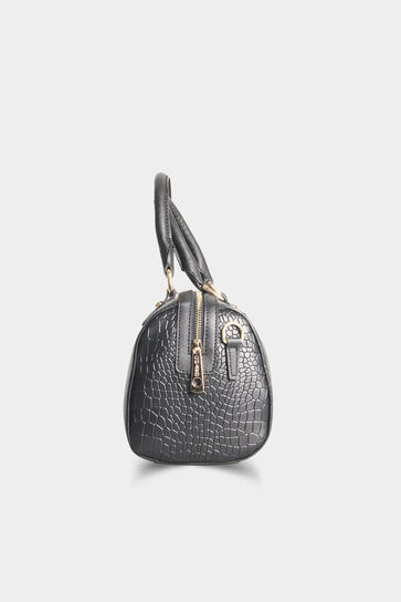 Guard Black Python Print Leather Women's Bag - Thumbnail