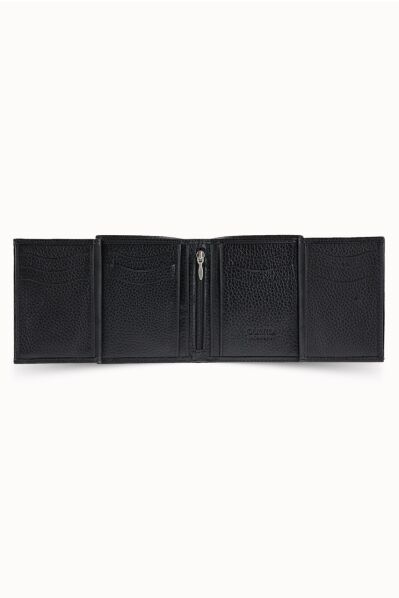 Guard Goldies Black Leather Men's Wallet - Thumbnail