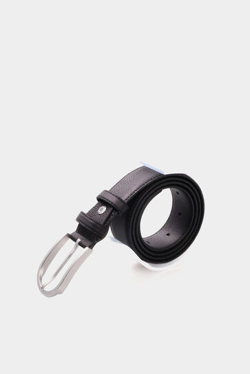 Guard - Guard Matte Leather Men's Belt 4 Cm - Black