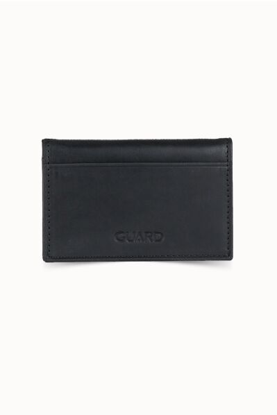 Guard - Guard Antique Black Leather Card Holder