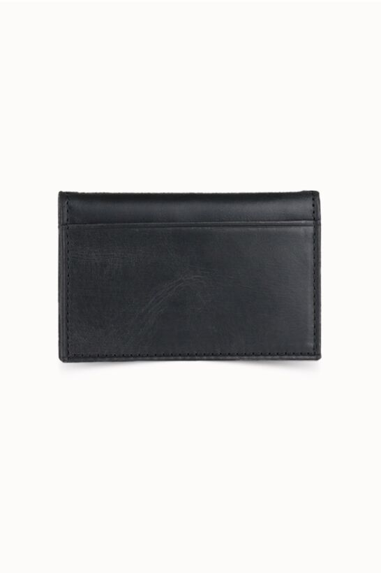 Guard Antique Black Leather Card Holder