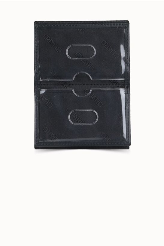 Guard Antique Black Leather Card Holder
