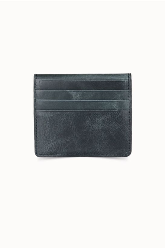 Guard Antique Black Paste Design Leather Card Holder