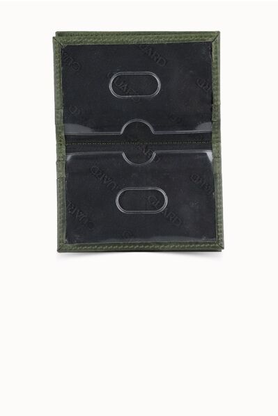 Guard Antique Green Leather Card Holder - Thumbnail