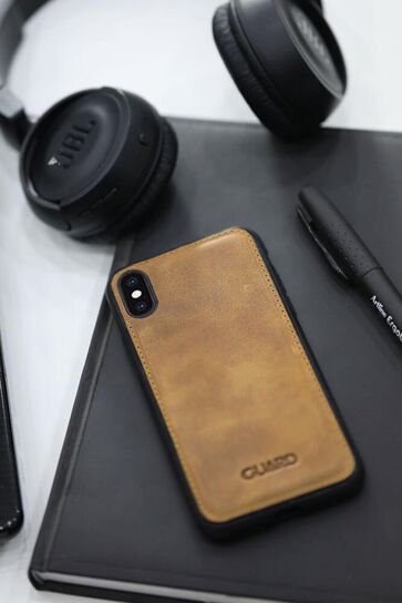 Guard - Guard Antique Leather Tan iPhone X / XS Case