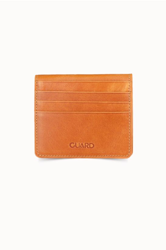 Guard Antique Tan Paste Design Leather Card Holder