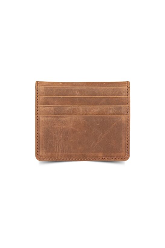 Guard Crazy Tan Paste Design Leather Card Holder