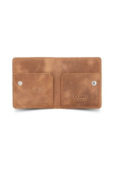 Guard - Guard Crazy Tan Paste Design Leather Card Holder (1)