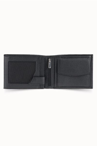 Guard - Guard Black Leather Men's Wallet with Coin Compartment (1)