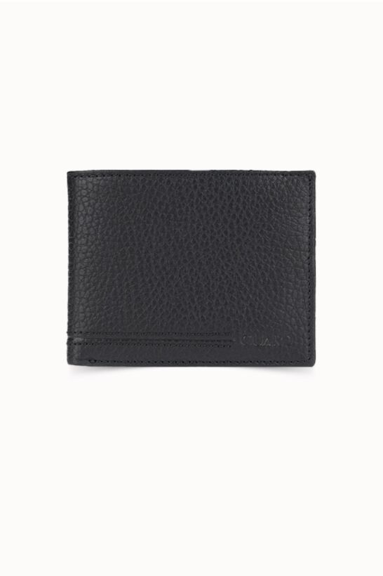 Guard Black Genuine Leather Magnet Men's Wallet