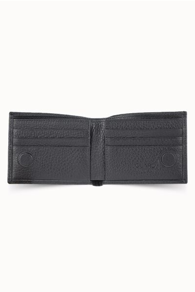 Guard - Guard Black Genuine Leather Magnet Men's Wallet (1)
