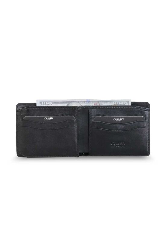 Guard Black Leather Men's Wallet