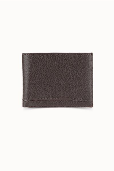 Guard - Guard Brown Leather Men's Wallet with Coin Compartment