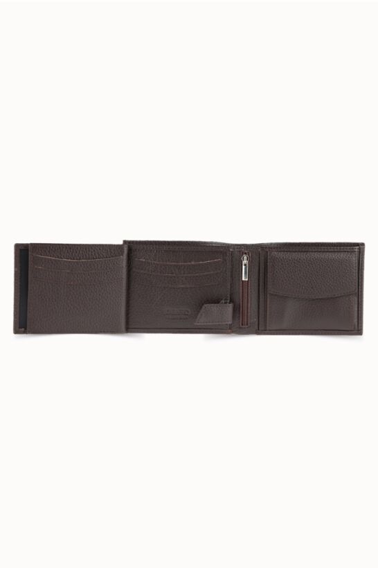 Guard Brown Leather Men's Wallet with Coin Compartment
