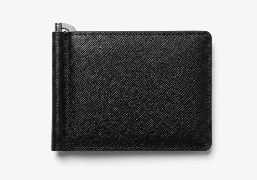 Guard Black/Red Clip Leather Card Holder