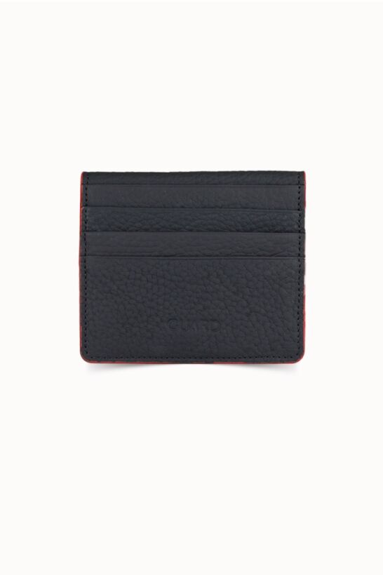 Guard Black / Red Paste Design Leather Card Holder