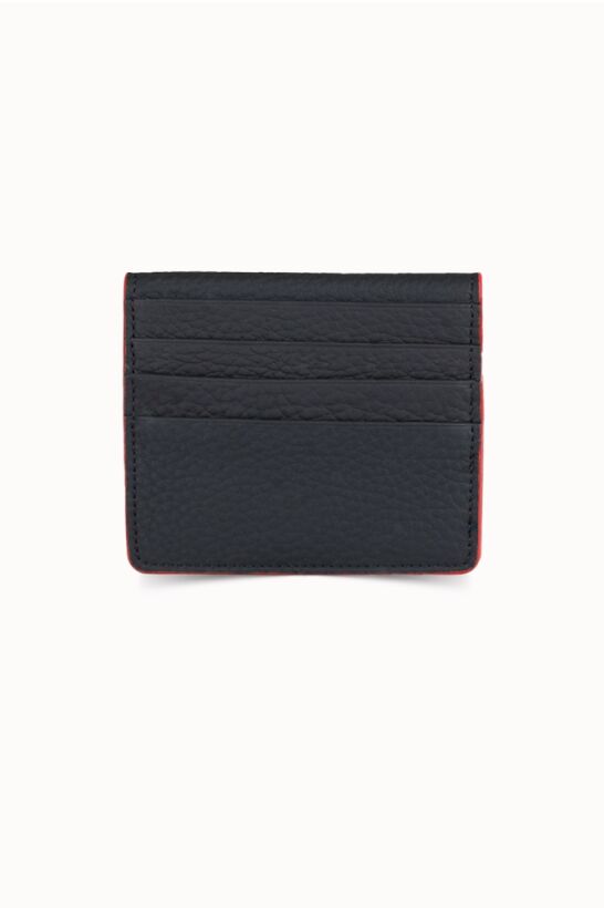 Guard Black / Red Paste Design Leather Card Holder