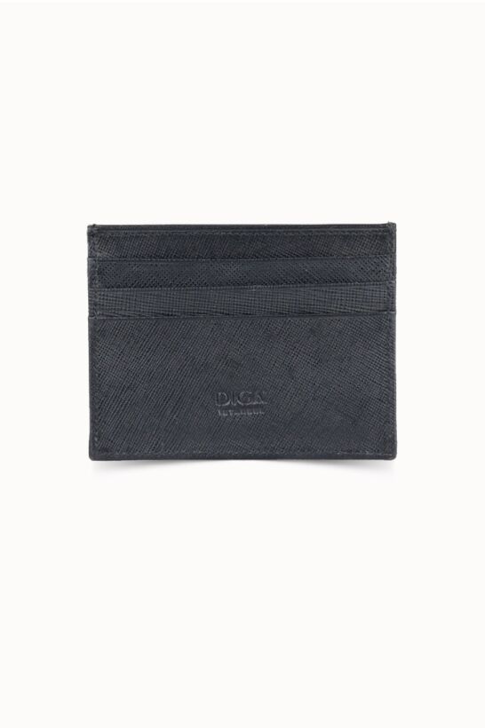 Guard Black Saffiano Leather Card Holder