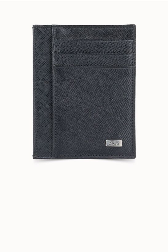 Guard Black Saffiano Leather Card Holder