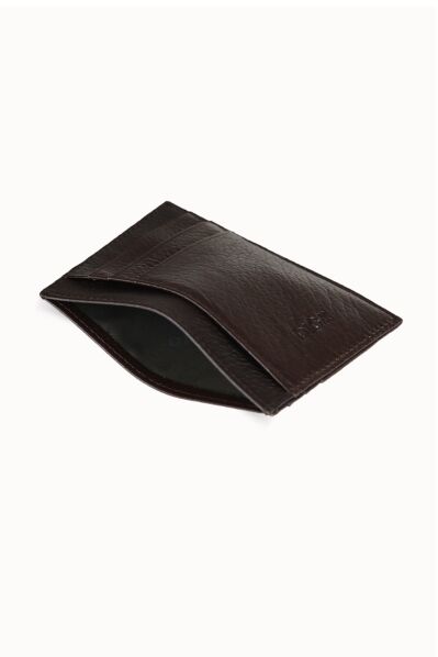 Guard Brown Leather Card Holder - Thumbnail