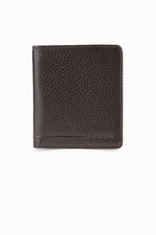 Guard Brown Minimal Sport Leather Men's Wallet