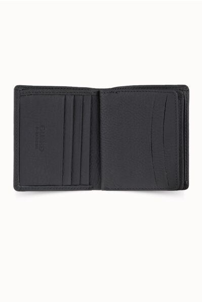 Guard - Guard Matte Black Leather Men's Wallet with Coin Entry (1)