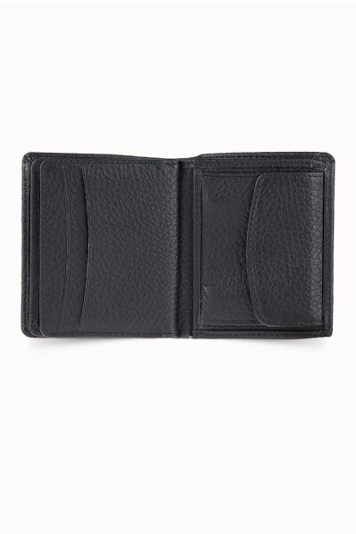 Guard Medium, Black Men's Wallet with Coin Compartment - Thumbnail
