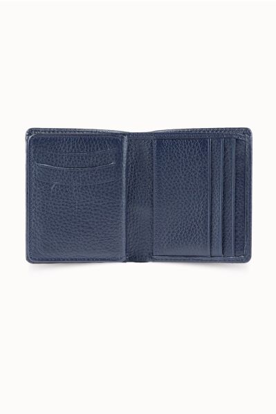 Guard Dustin Navy Blue Leather Men's Wallet - Thumbnail