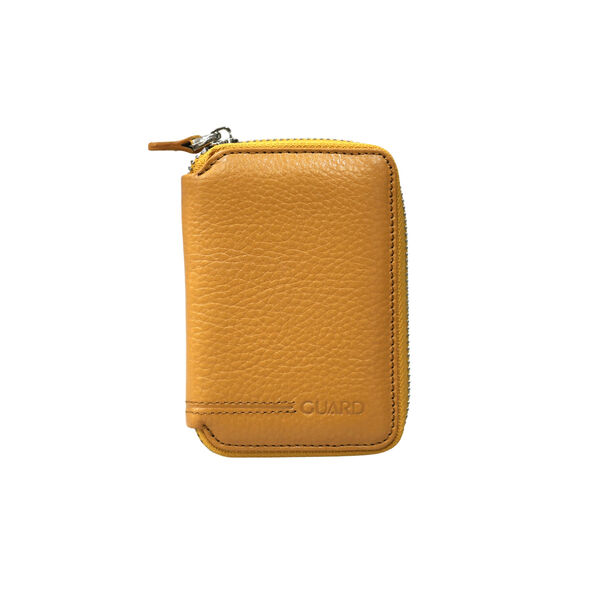 Guard - Guard Fermuarlı Turuncu Deri Mini Cüzdan