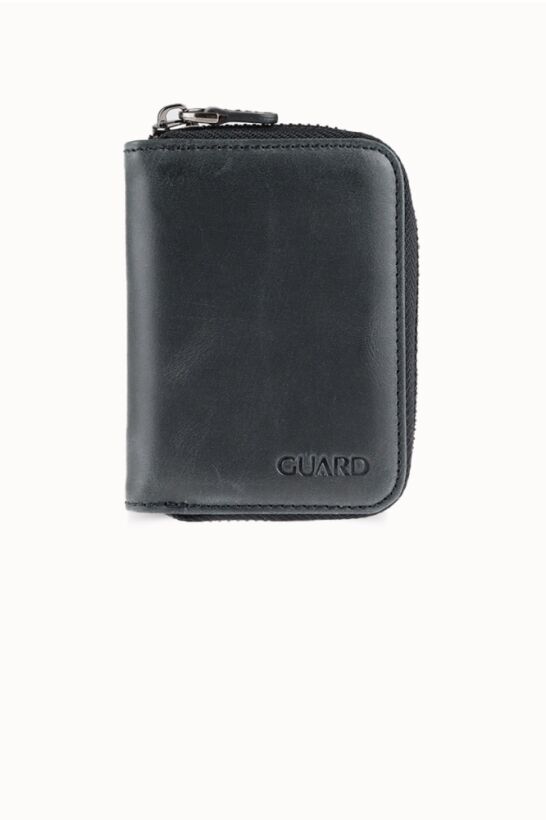 Guard Genuine Leather Antique Black Card Holder