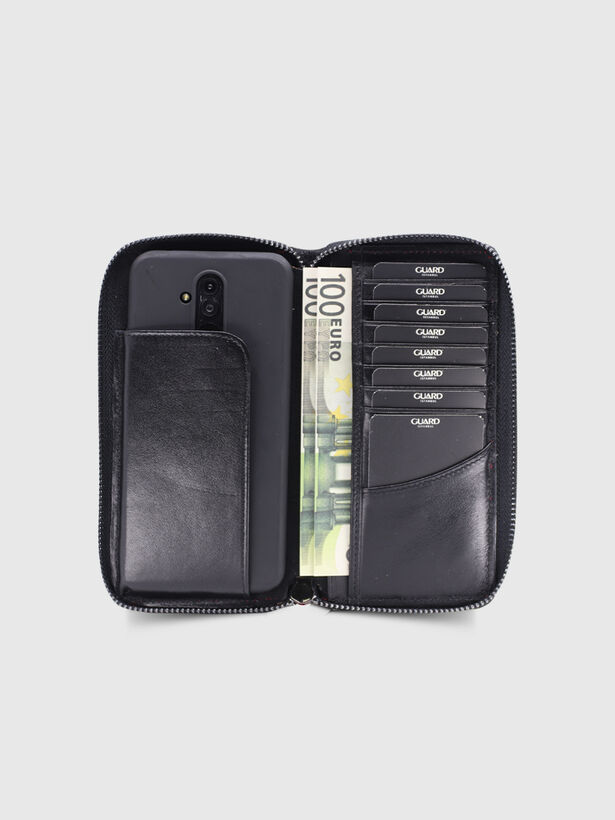 Guard Gerçek Piton Derisi Fermuarlı Portföy Cüzdan- Kırmızı