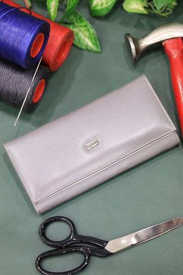 Guard - Guard Gray Leather Women's Wallet