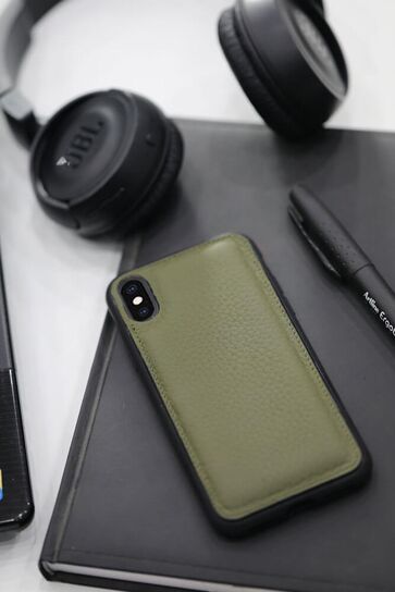 Guard - Guard Green Leather iPhone X / XS Phone Case