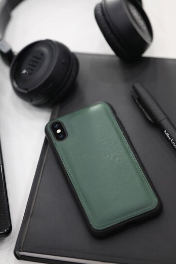 Guard - Guard Green Saffiano Leather iPhone X / XS Case