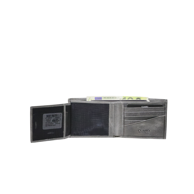 Guard Gri Tiguan Crazy Deri Erkek Cüzdanı