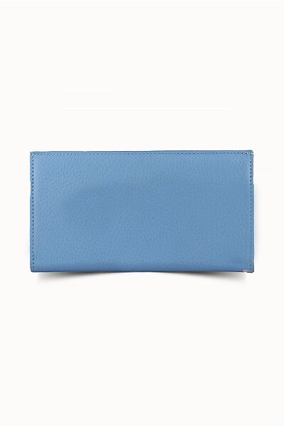 Guard Ice Blue Leather Women's Wallet with Phone Entry - Thumbnail